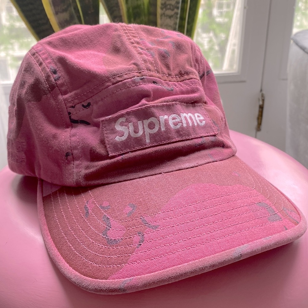 Supreme Overdyed Camo Camp Cap